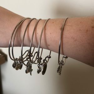 6 assorted Alex and Ani bracelets